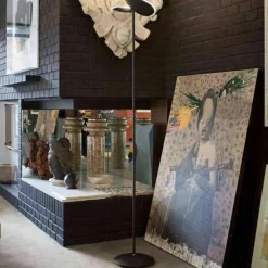 Lampade Da Terra-Gea Luce Piantana orientabile nero moderna ping-pong
