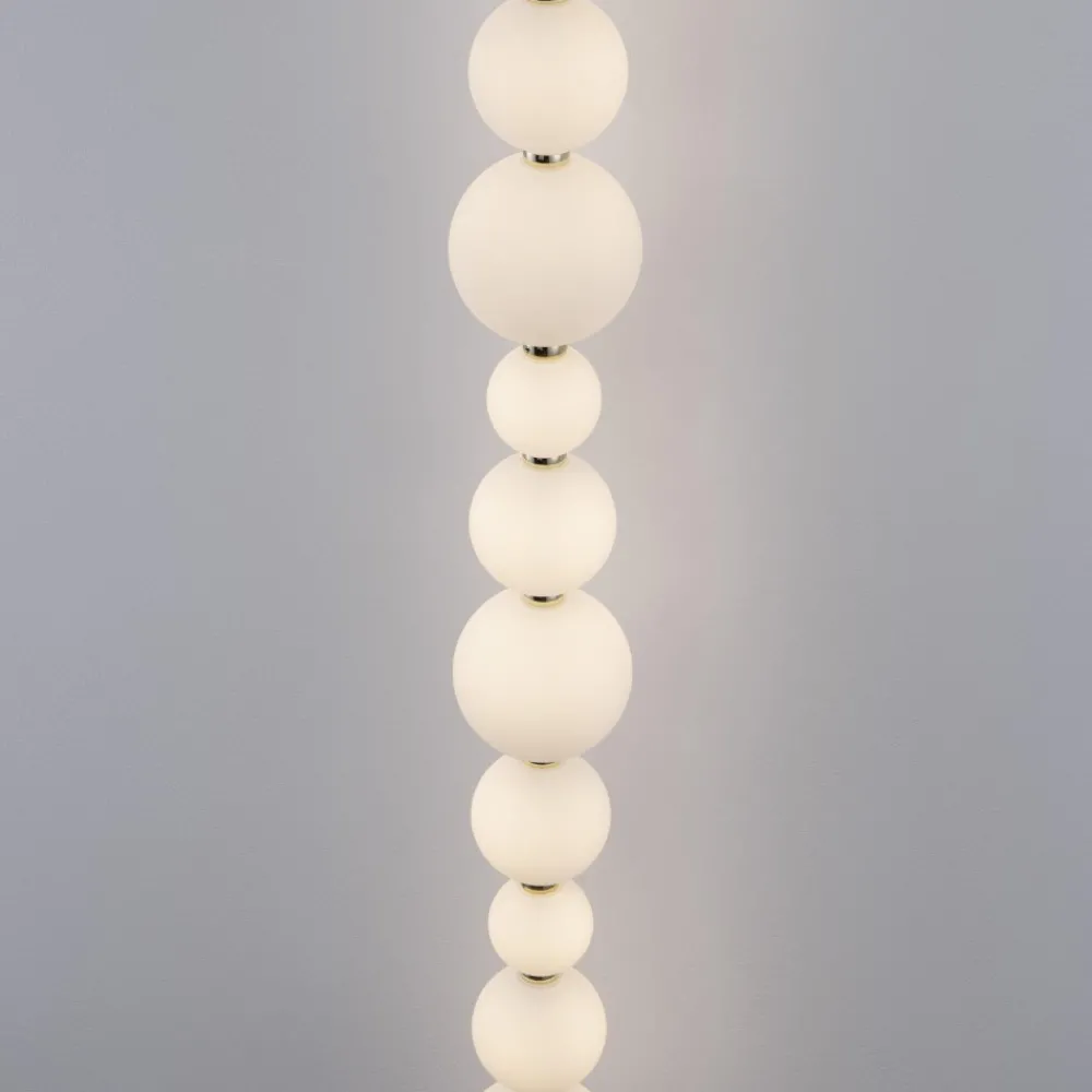Lampade Da Terra-Selezionato da Mazzolaluce Piantana oro da parete perle vetro bianco elegante