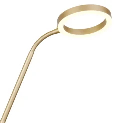 Lampade Da Terra-Selezionato da Mazzolaluce Piantana oro doppia luce led moderna per salone