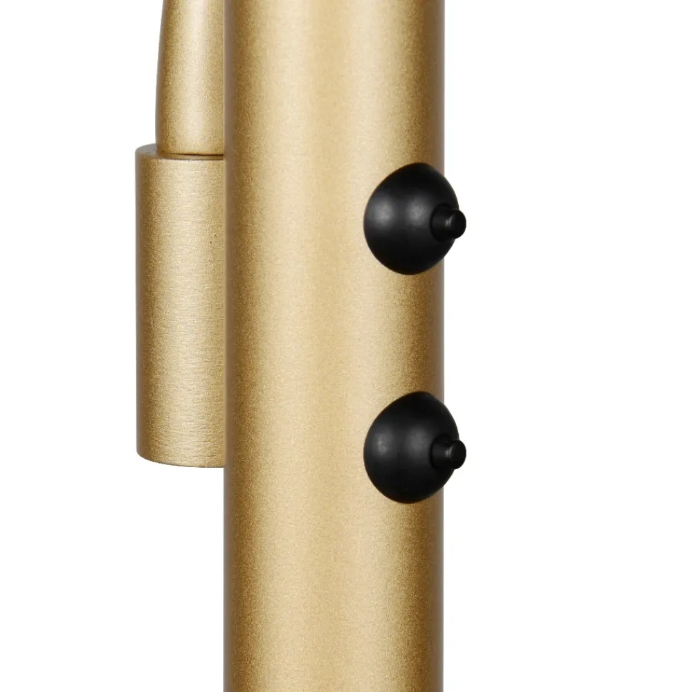 Lampade Da Terra-Selezionato da Mazzolaluce Piantana oro doppia luce led moderna per salone