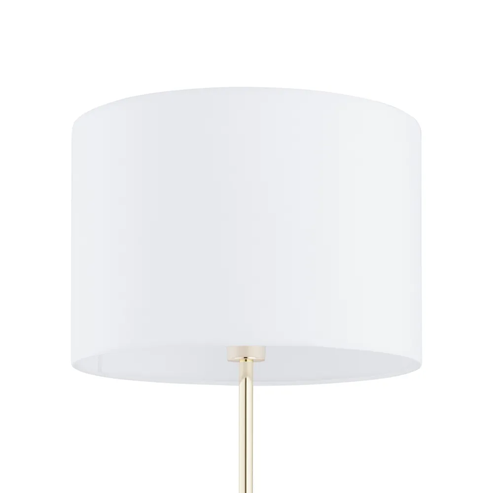 Lampade Da Terra-Selezionato da Mazzolaluce Piantana oro lucido paralume tessuto nero per soggiorno contemporaneo