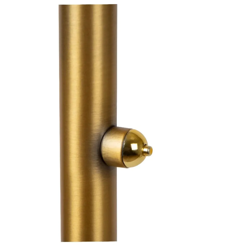 Lampade Da Terra-Selezionato da Mazzolaluce Piantana oro satinato led 20w 3000k dimmerabile parabola orientabile