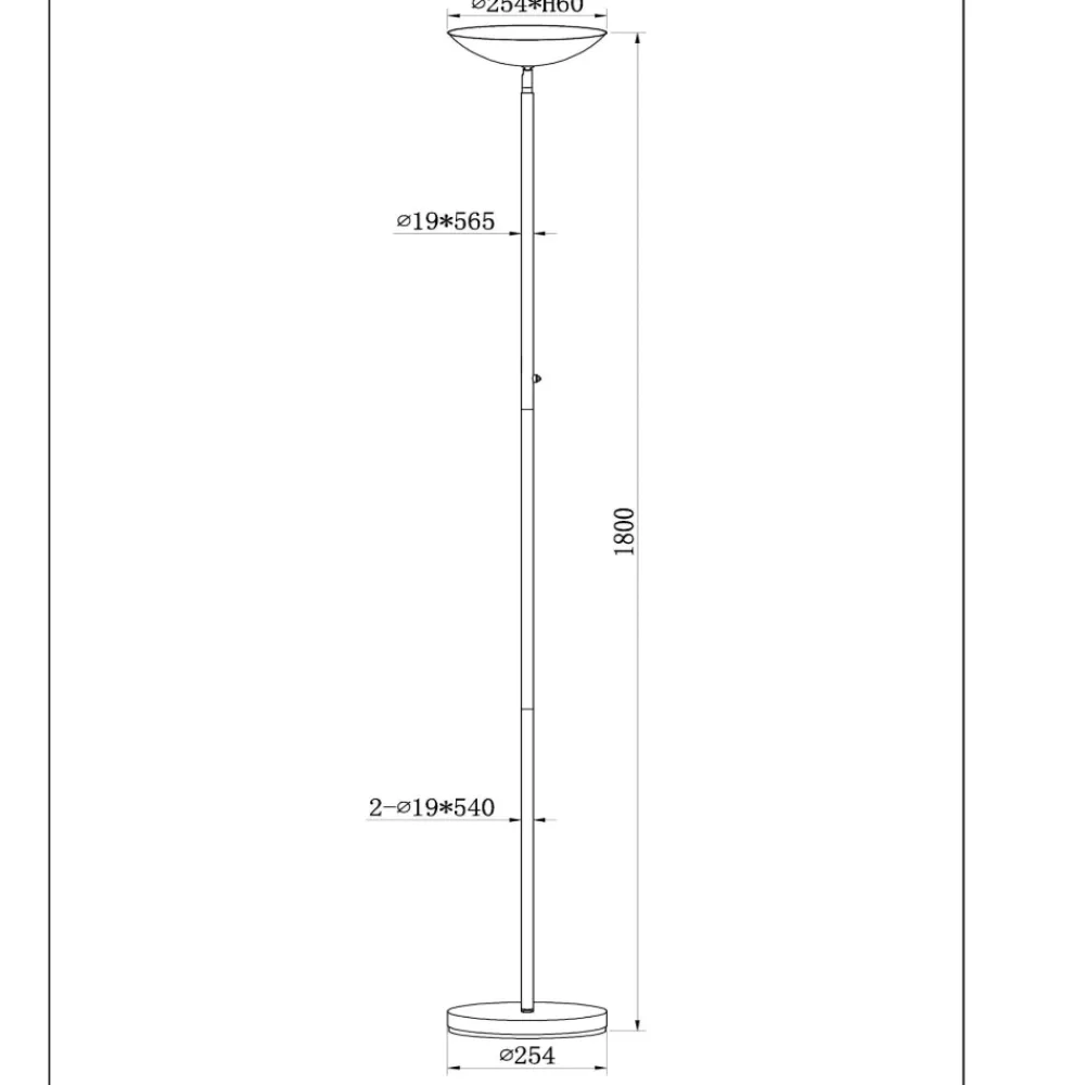 Lampade Da Terra-Selezionato da Mazzolaluce Piantana oro satinato led 20w 3000k dimmerabile parabola orientabile