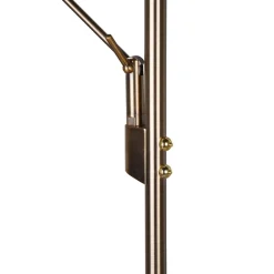 Lampade Da Terra-Selezionato da Mazzolaluce Piantana ottone anticato 2 luci orientabili led 2700k-3200k-4000k