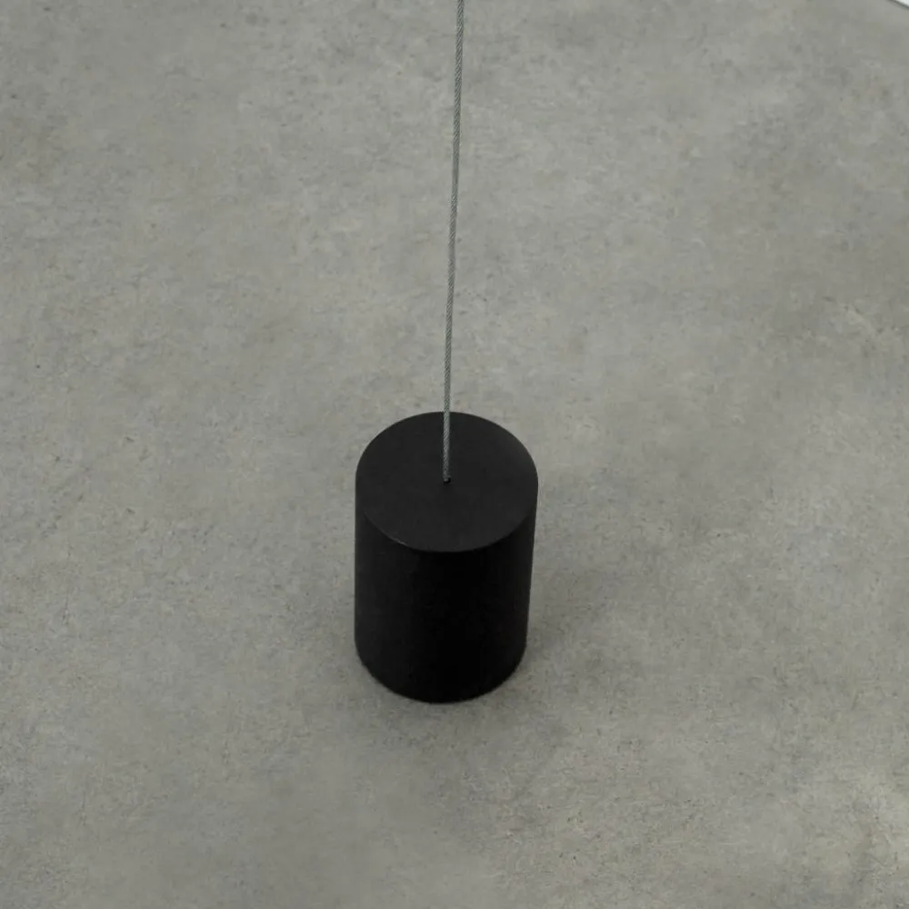 Lampade Da Terra-Selezionato da Mazzolaluce Piantana pendente nera tubolare sospesa attacco a soffitto led 20w 3000k