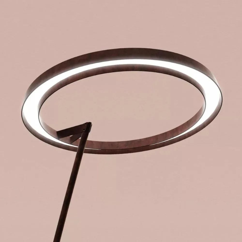 Lampade Da Esterno Giardino-Linea Light Piantana per esterno lira marrone led ip65