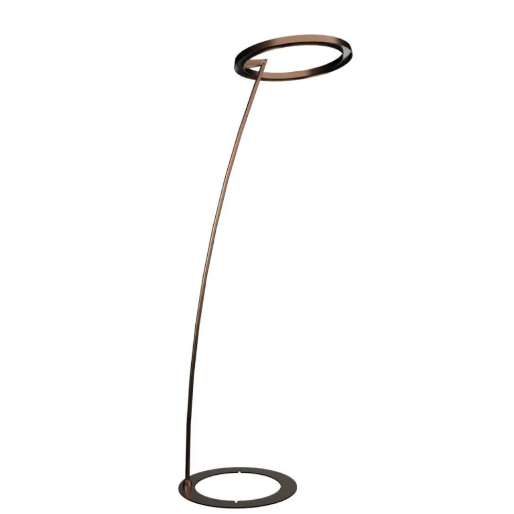 Lampade Da Esterno Giardino-Linea Light Piantana per esterno lira marrone led ip65