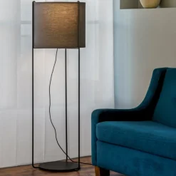 Lampade Da Terra-Selezionato da Mazzolaluce Piantana per salotto contemporaneo paralume tessuto grigio