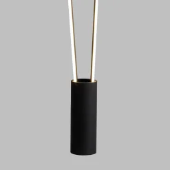 Lampade Da Terra-Selezionato da Mazzolaluce Piantana per salotto moderna nera due luci le dimmerabile 3000k