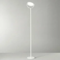 Lampade Da Terra-Perenz Illuminazione Piantana plato perenz bianca moderna led 3000k dimmerabile