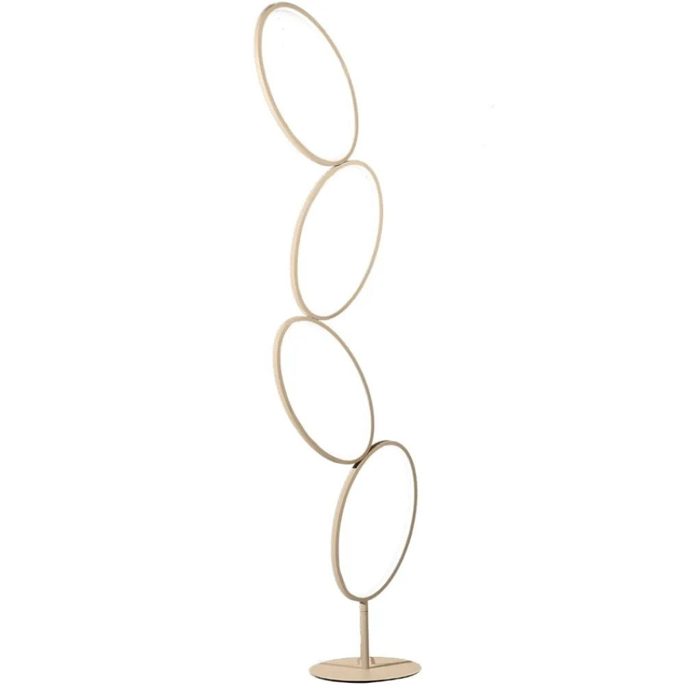 Lampade Da Terra-Ondaluce Piantana pt rice oro moderna led dimmerabile