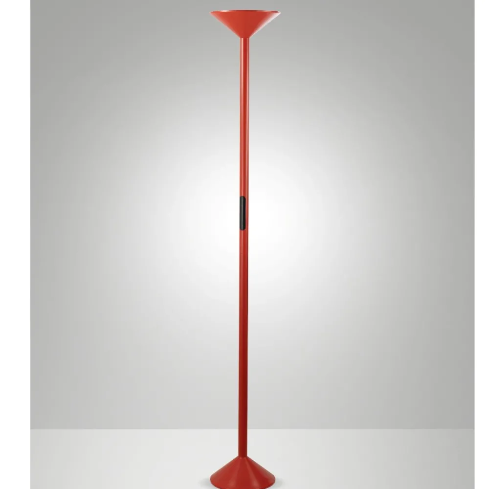 Lampade Da Terra-Fabas Luce Piantana rossa moderna led 50w 2700k 3200k 4000k tratto