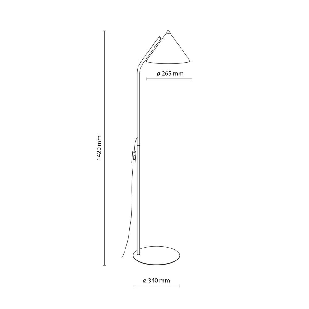 Lampade Da Terra-Selezionato da Mazzolaluce Piantana sabbia design moderno cono di metallo da lettura