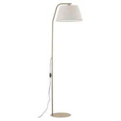 Lampade Da Terra-Selezionato da Mazzolaluce Piantana sabbia piccolo arco metallo paralume tessuto lino