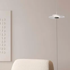 Lampade Da Terra-Selezionato da Mazzolaluce Piantana sospesa dal soffitto bianca design moderna led dimmerabile