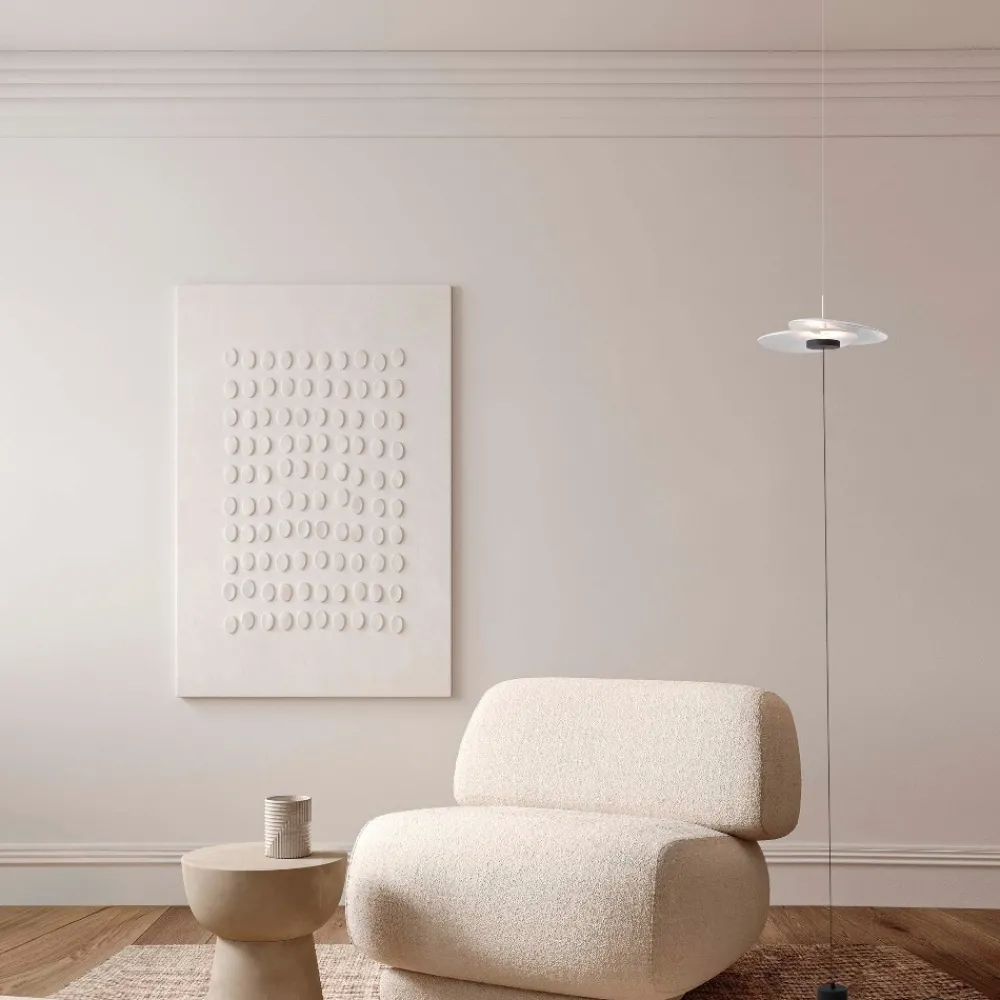 Lampade Da Terra-Selezionato da Mazzolaluce Piantana sospesa dal soffitto bianca design moderna led dimmerabile