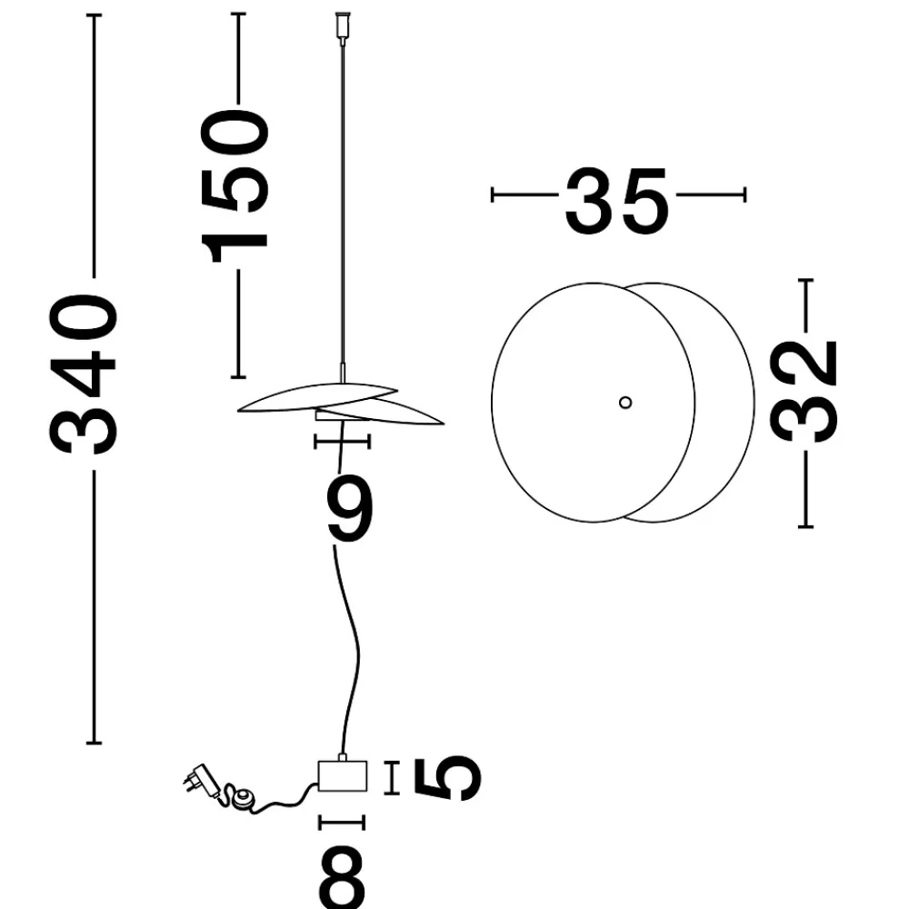 Lampade Da Terra-Selezionato da Mazzolaluce Piantana sospesa dal soffitto bianca design moderna led dimmerabile