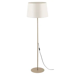 Lampade Da Terra-Selezionato da Mazzolaluce Piantana stelo sabbia paralume in tessuto beige
