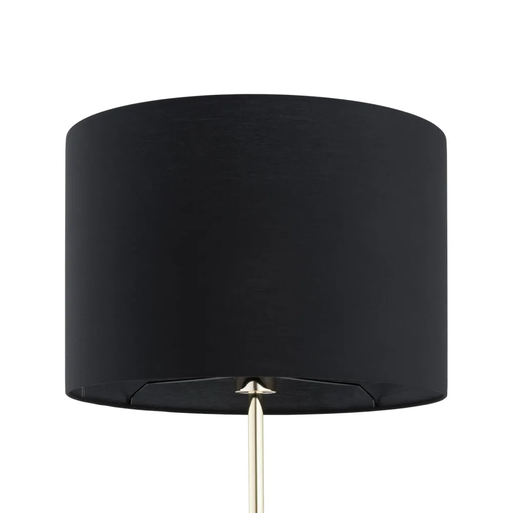 Lampade Da Terra-Selezionato da Mazzolaluce Piantana stile contemporaneo oro lucido paralume nero