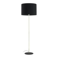 Lampade Da Terra-Selezionato da Mazzolaluce Piantana stile contemporaneo oro lucido paralume nero
