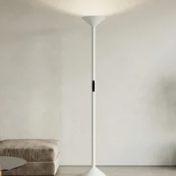 Lampade Da Terra-Fabas Luce Piantana tratto bianca led 50w 2700k 3200k 4000k moderna