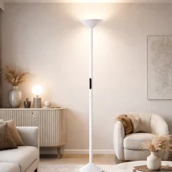Lampade Da Terra-Fabas Luce Piantana tratto bianca led 50w 2700k 3200k 4000k moderna