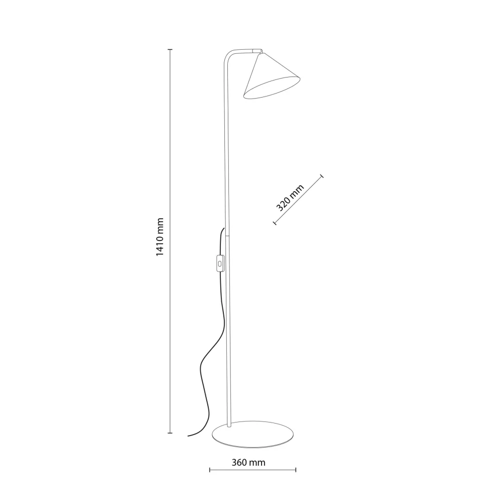 Lampade Da Terra-Selezionato da Mazzolaluce Piantana verde in metallo design minimal da lettura