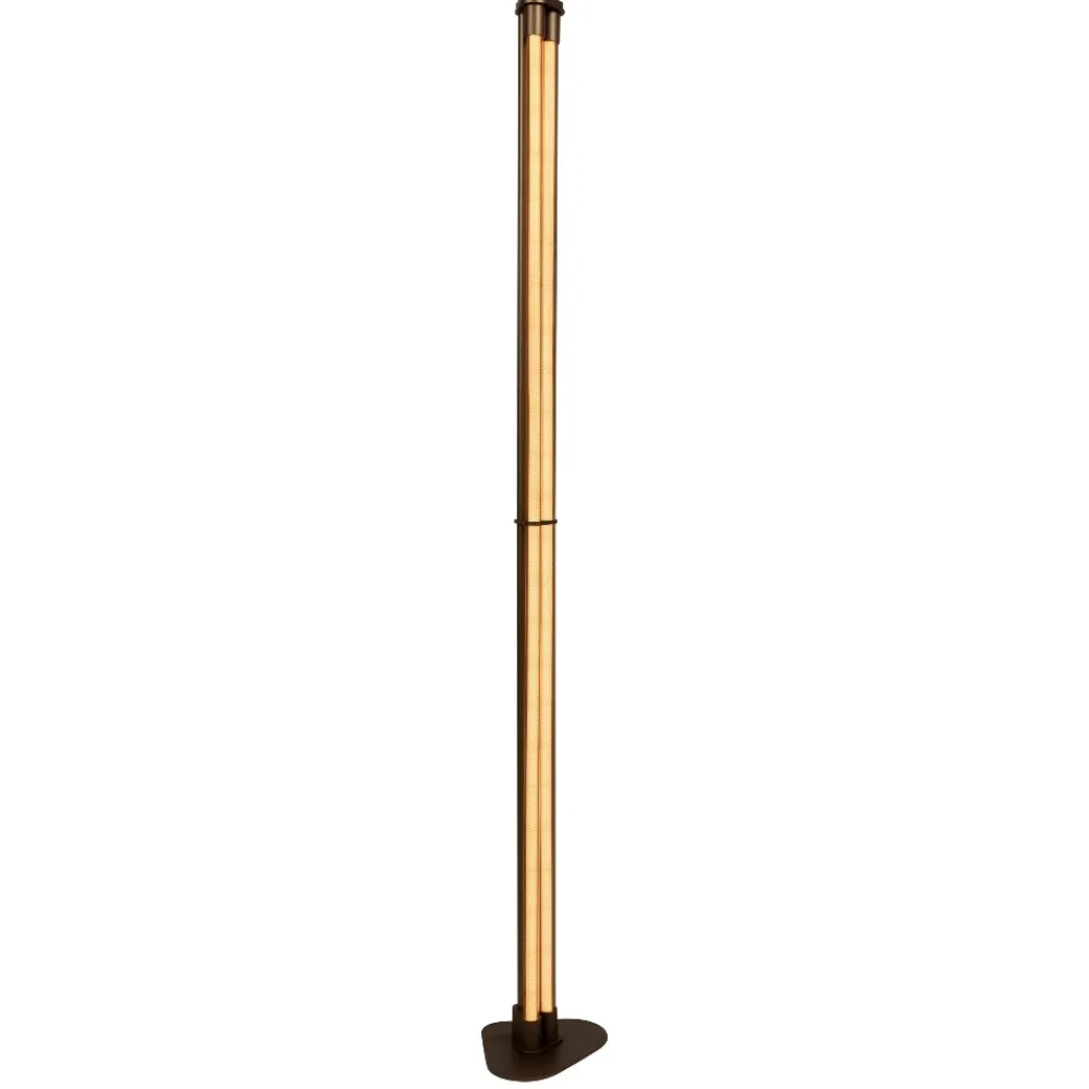 Lampade Da Terra-Selezionato da Mazzolaluce Piantana vintage tubi luminosi led 2x17w 2200k-3300k dimmerabile