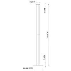 Lampade Da Terra-Selezionato da Mazzolaluce Piantana vintage tubi luminosi led 2x17w 2200k-3300k dimmerabile