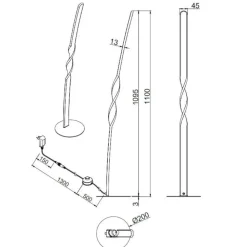 Lampade Da Terra-Selezionato da Mazzolaluce Piantane da terra design moderno sabbia led 3000k