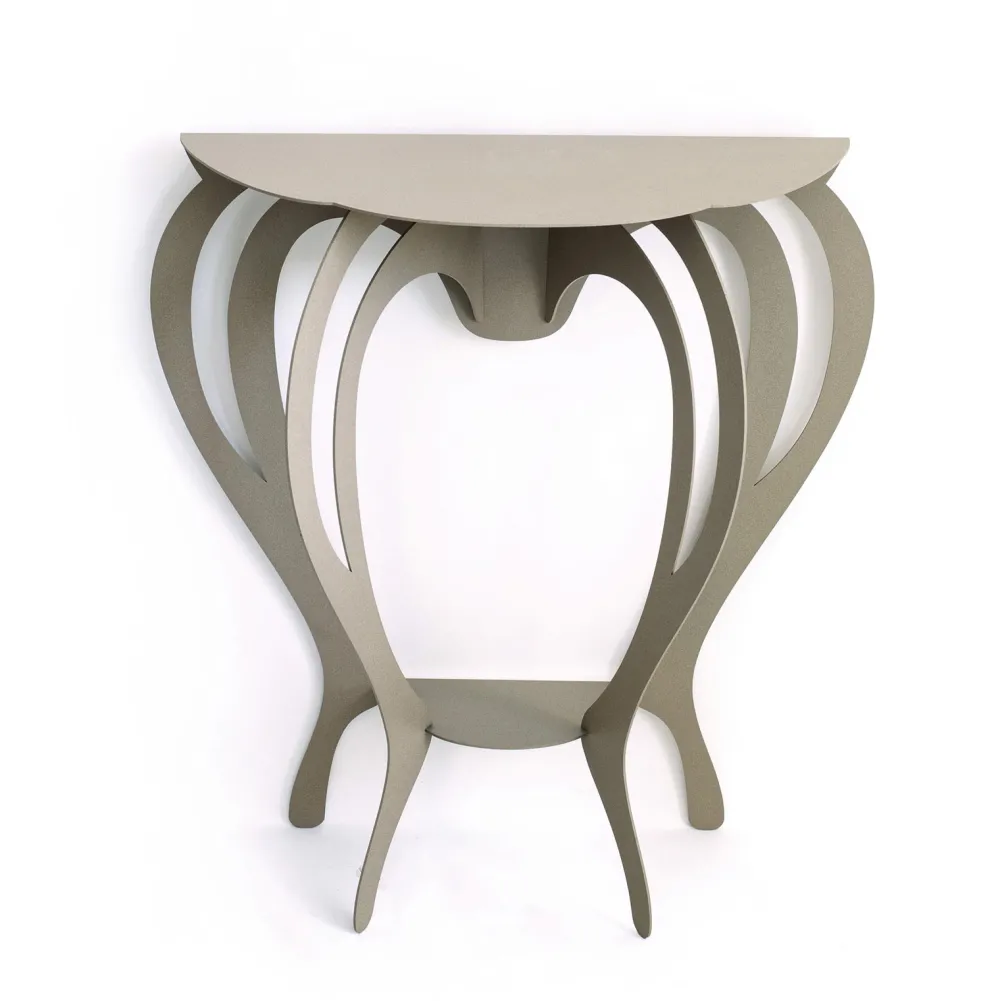 Mobili Ingresso Moderni-Selezionato da Mazzolaluce Piccola consolle design moderno metallo beige