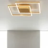 Plafoniere Moderne-Selezionato da Mazzolaluce Piccola plafoniera camera da letto in metallo foglia oro led 3000k