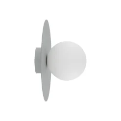 Plafoniere Moderne-Selezionato da Mazzolaluce Piccola plafoniera moderna con sfera vetro bianco