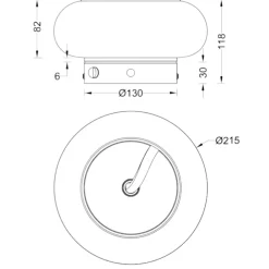 Plafoniere Moderne-Selezionato da Mazzolaluce Piccola plafoniera moderna vetro trasparente led 11w 4000k dimmerabile
