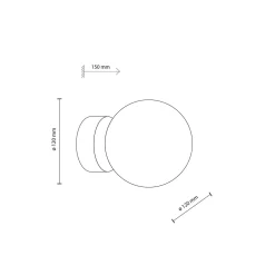 Plafoniere Moderne-Selezionato da Mazzolaluce Piccola plafoniera sfera di vetro ambra