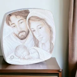Capezzali-Selezionato da Mazzolaluce Piccolo capezzale capoletto da comodino 10x10cm sacra famiglia