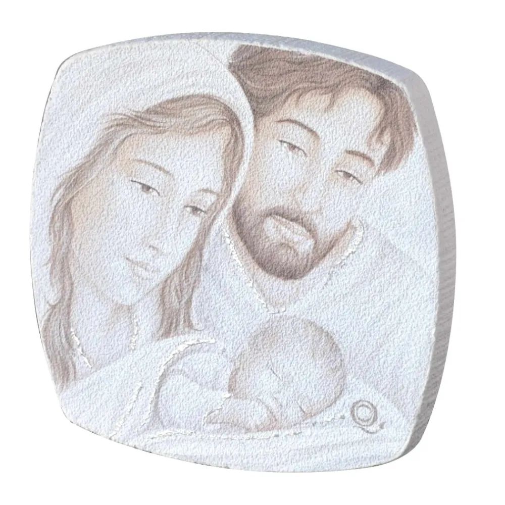 Capezzali-Selezionato da Mazzolaluce Piccolo capezzale capoletto da comodino 10x10cm sacra famiglia