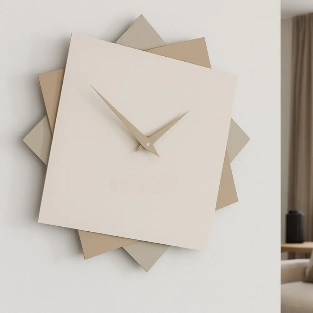 Orologi Da Parete Moderni-Selezionato da Mazzolaluce Piccolo orologio da muro moderno 35cm lino