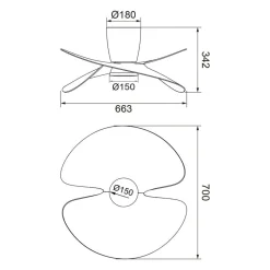 Ventilatori Da Soffitto-Selezionato da Mazzolaluce Piccolo ventilatore da soffitto led cct bianco e pale legno max 13mq