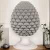 Soprammobili Moderni-Bongelli Preziosi Pigna ceramica grigia h35 soprammobile