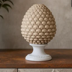 Soprammobili Moderni-Bongelli Preziosi Pigna da tavolo h17cm nocciola ceramica