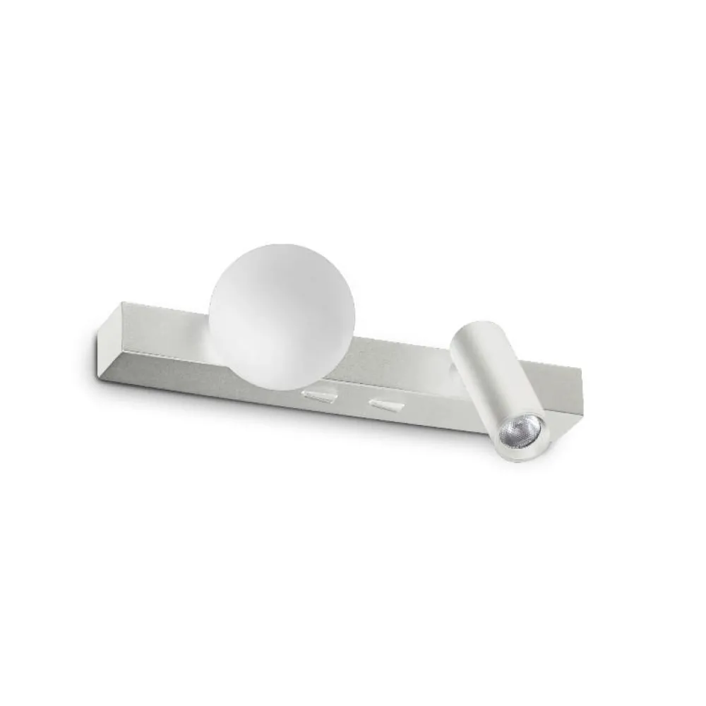 Applique Camera Da Letto-Ideal Lux Ping pong ap applique comodino camera da letto bianca