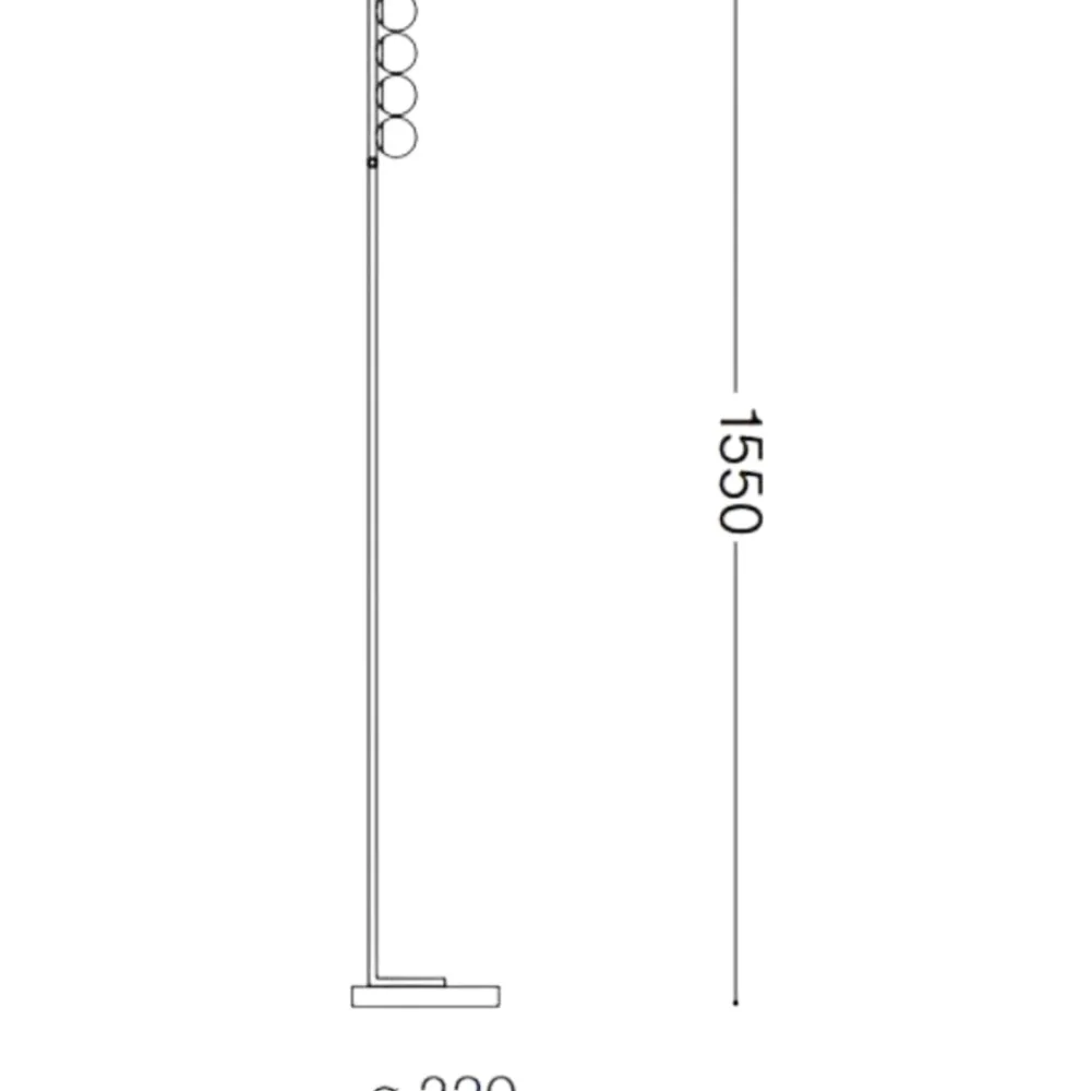 Lampade Da Terra-Ideal Lux Ping pong pt4 piantana bianca led 12w 3000k