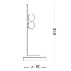 Abat Jour-Ideal Lux Ping pong tl2 abat-jour lampada da comodino ottone