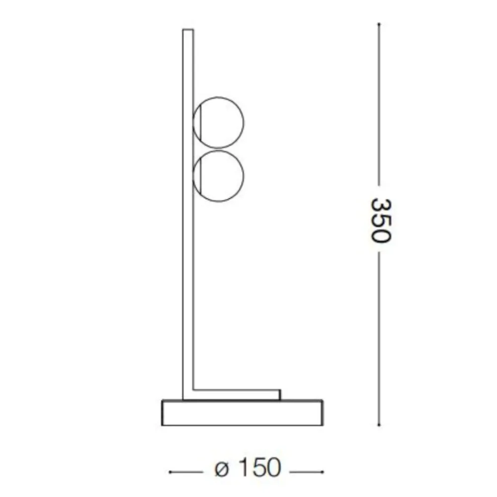 Abat Jour-Ideal Lux Ping pong tl2 abat-jour lampada da comodino ottone