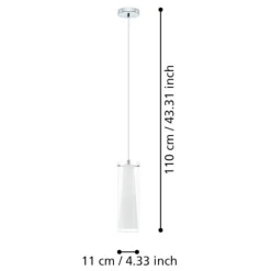 Lampade A Sospensione-Eglo Pinto lampada a sospensione moderna doppio vetro