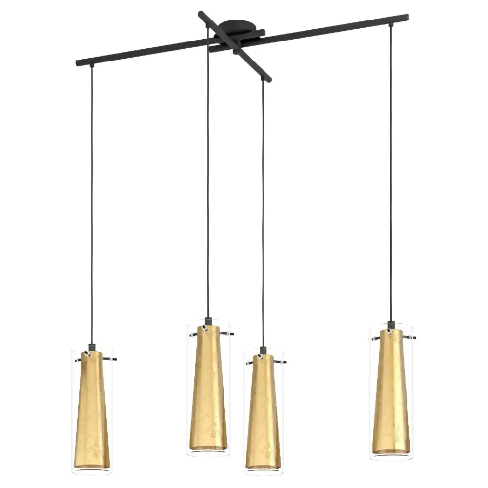 Lampadari Cucina-Eglo Pinto gold lampadario da cucina colore oro 4 luci
