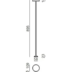 Lampioni Da Giardino-Linea Light Pistillo lampione da giardino ip65 marrone h91 cm