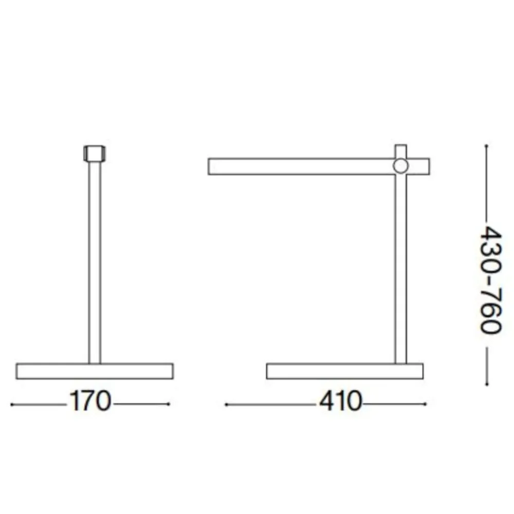 Lampade Da Tavolo-Ideal Lux Pivot tl lampada da scrivania led touch dimmer bianca moderna