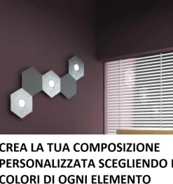 Accessori-Top Light Placca esagonale decorativa metallo foglia rame per plafoniera hexagon